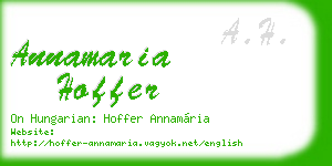 annamaria hoffer business card